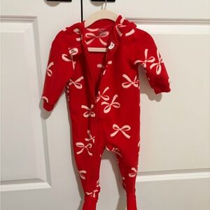 Carter's Red and White Bow Print Footie